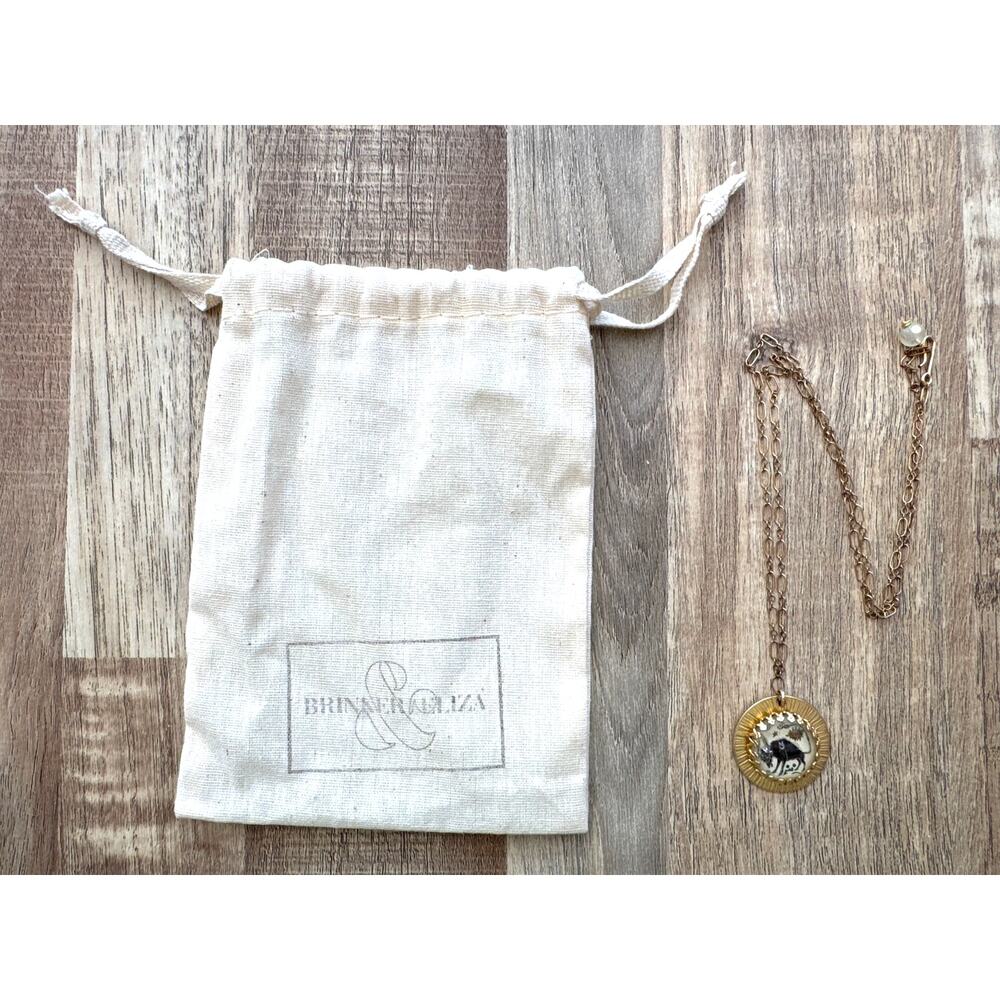 Brinker + Eliza Zodiac Intaglio Necklace in Taurus